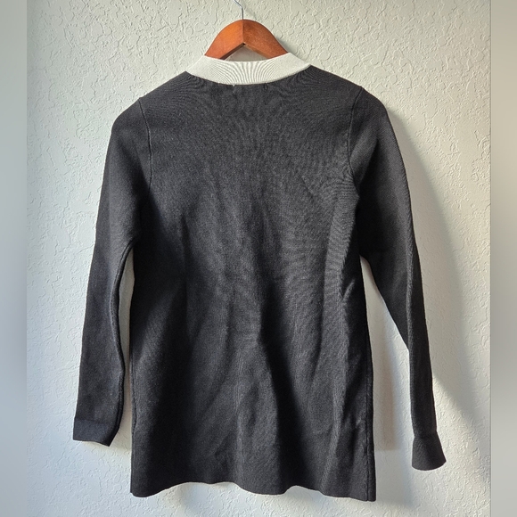 H&M Black Pocket-detail knit Cardigan with Gold Buttons Quiet Luxury size XS - Picture 11 of 16